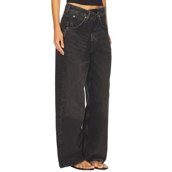 Agolde Womens Vana Fold Wide Leg Jeans 24 Arcane - NWT $288 - Picture 2 of 8